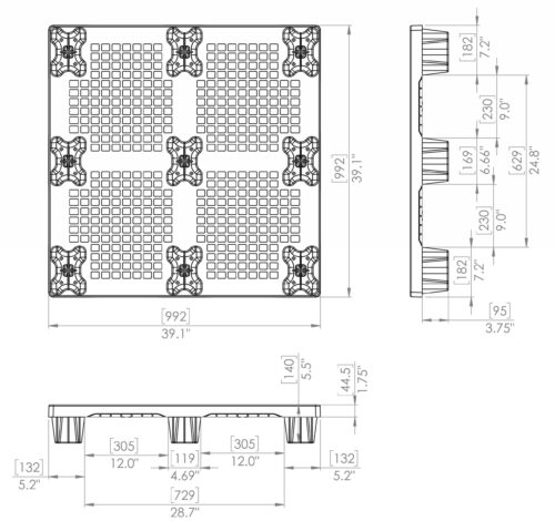 HD Nestable 100 x 100 Dimensions