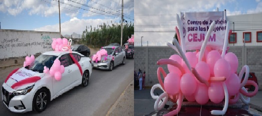 Participan 50 vehículos alegóricos, en conmemoración al “Día Mundial de la lucha contra el cáncer de mamá”