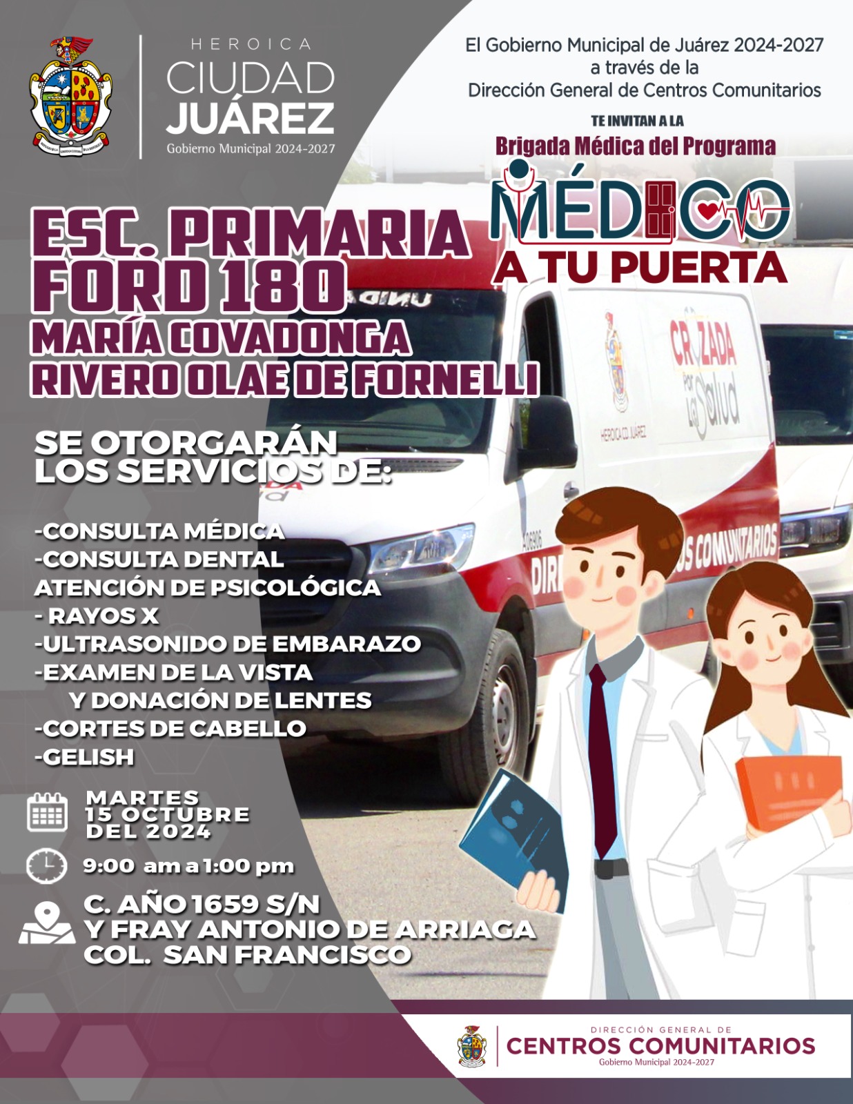 Inician esta semana las brigadas médicas de Centros Comunitarios