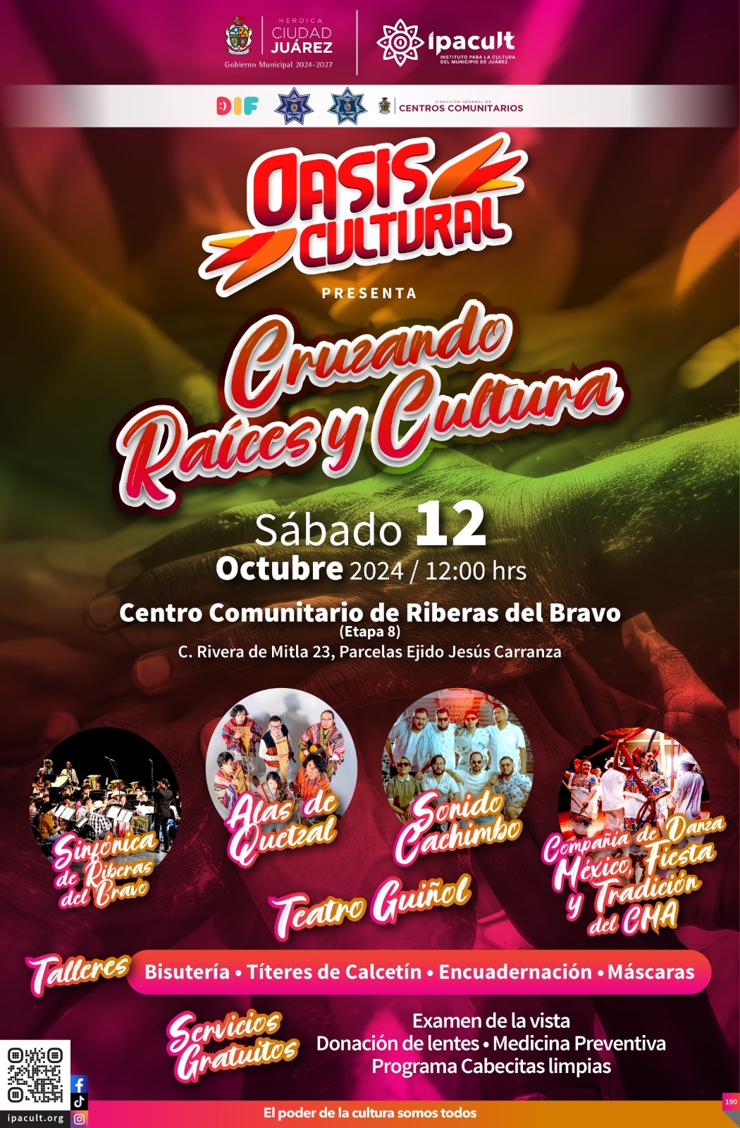 Invita el IPACULT al evento “Cruzando Raíces y Cultura” en Riberas del Bravo