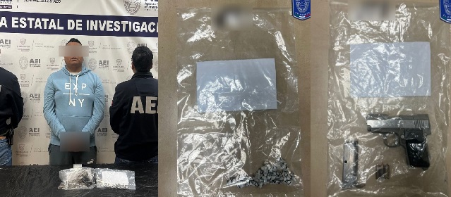 Lo detienen en la Gregorio M. Solís con arma de fuego y cocaína