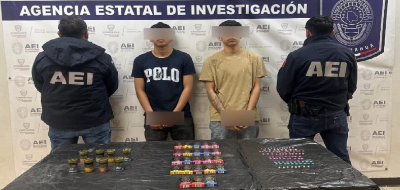 Detienen a dos posibles distribuidores de distintas drogas de la colonia Anáhuac