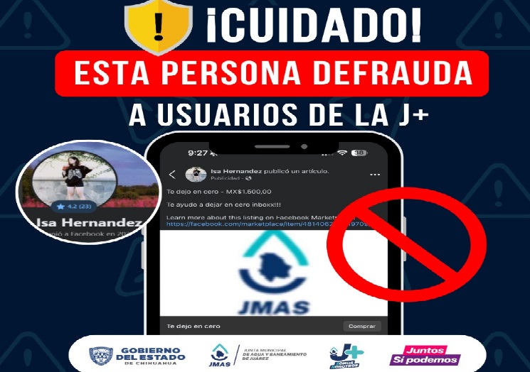 Exhorta la J+ a no caer en fraudes con trámites que se ofrecen por redes sociales