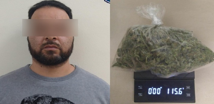 Detuvieron a masculino por posesión de marihuana en la colonia Zacatecas