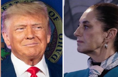 Asegura Trump que Claudia Sheinbaum ”aceptó impedir” que migrantes crucen ilegalmente la frontera de Estados Unidos