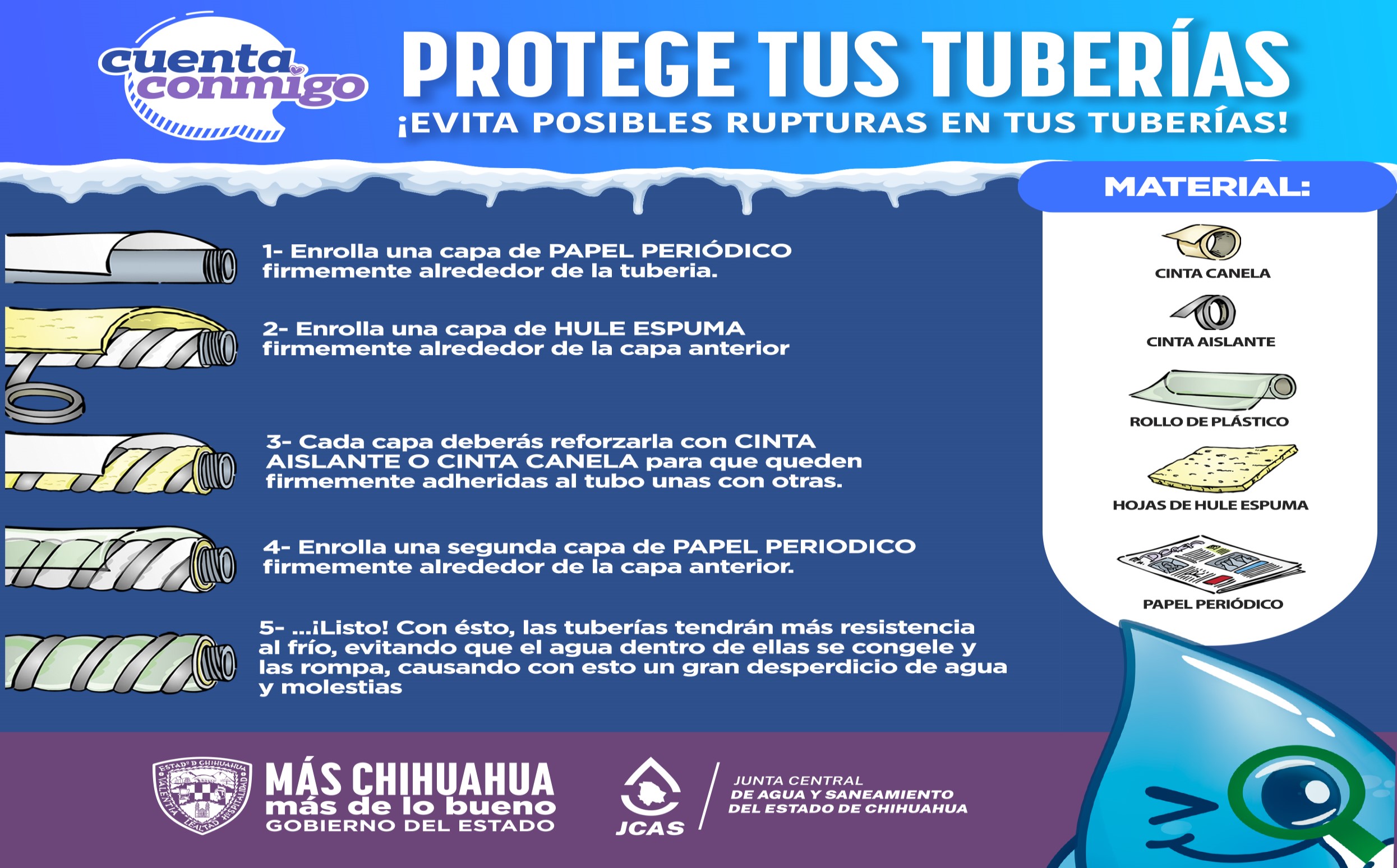 Llaman a proteger tuberías para evitar daños por bajas temperaturas